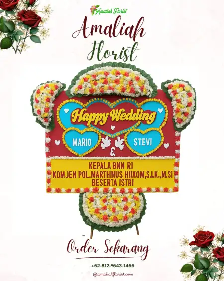 Papan Bunga Pernikahan Kayan Hulu